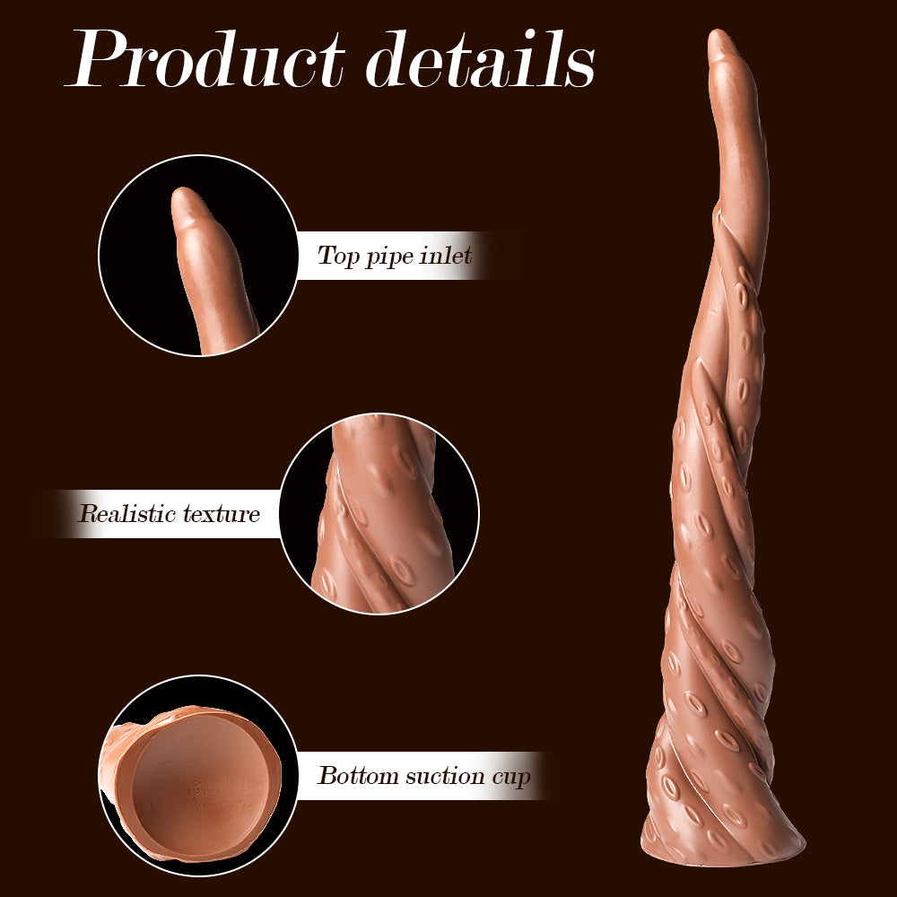 16 Inch Monster Spiral Design Super Long Dildo with Suction Base