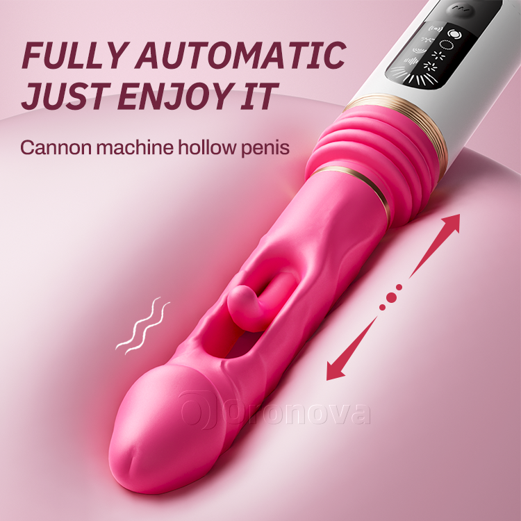 Thrusting Dildo Vibrator with Flapping and Vibrating Features