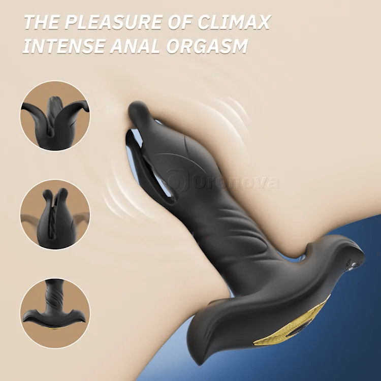 Remote-Controlled Expanding Anal Plug with 9 Vibration and Thrusting Modes