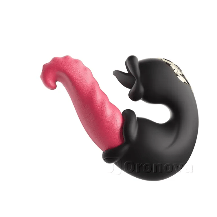 듀얼 로즈 바이브레이터 with Thrusting Shaft and Licking Tongue