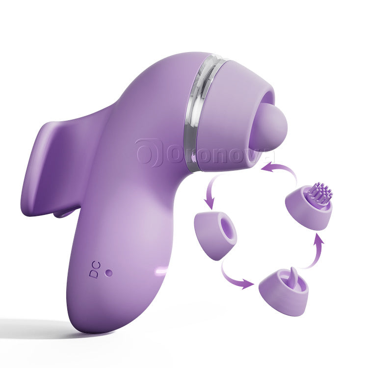 4-in-1 Multi-Function Vibrator | Flapping, Licking, Brushing & Suction Pleasure