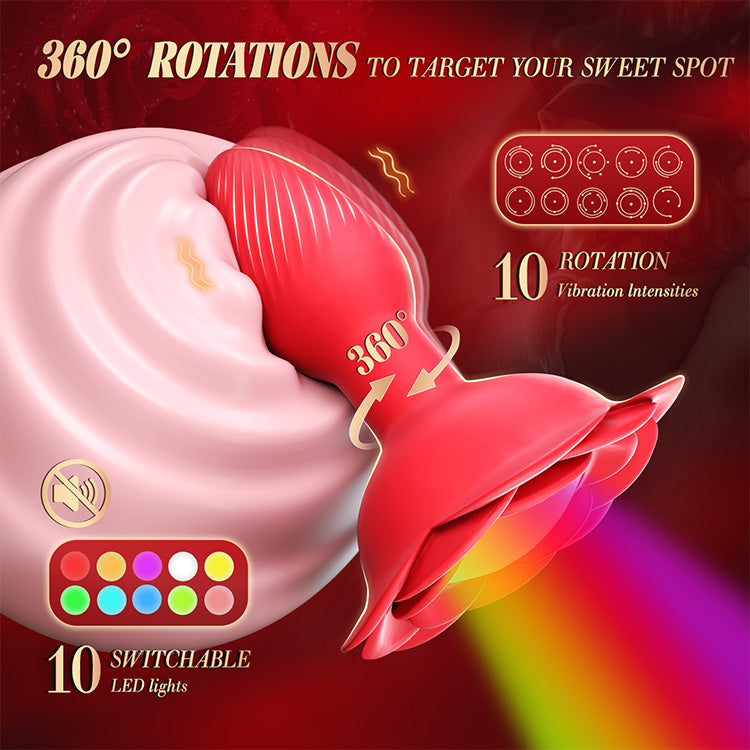 360° Rotating Vibration with LED Lights & Remote Control
