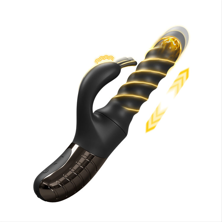 밀어넣는 360° & 회전 바이브레이터 – 듀얼 모터 G-스팟 & 클리트 자극기