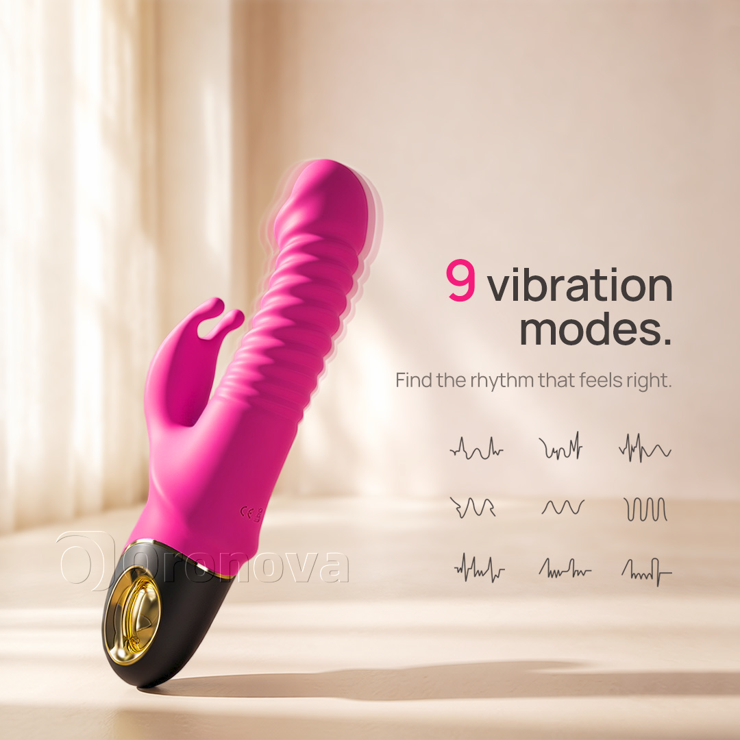 3-in-1 Thrusting & Rotating Vibrator with 9 Modes Rotation.Endless Possibilities.