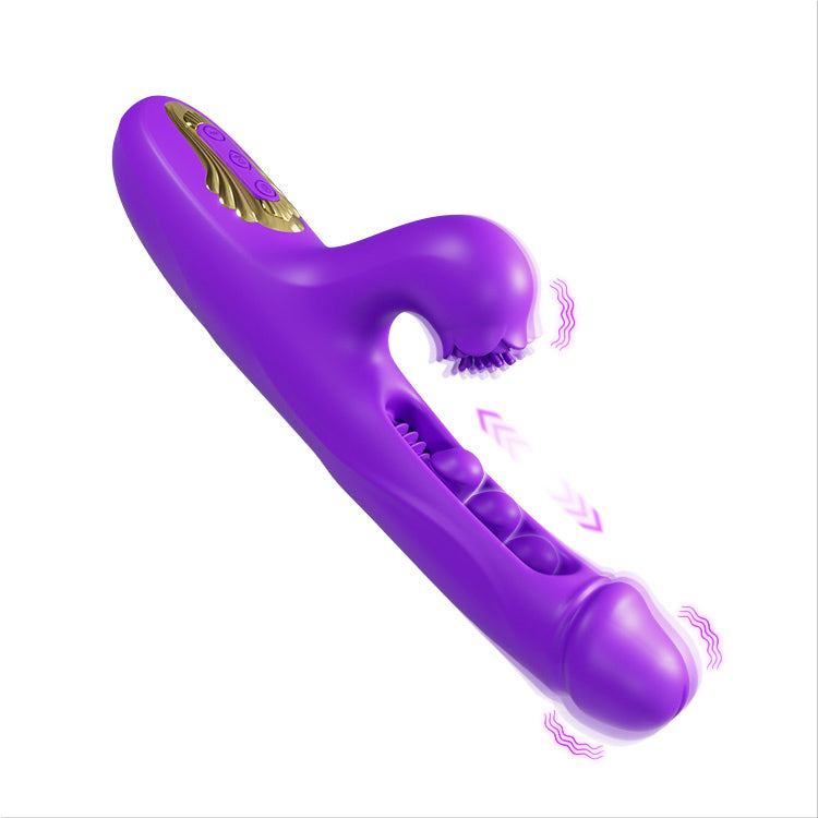 Push-pull vibrator, teasing the clitoris, triple stimulation