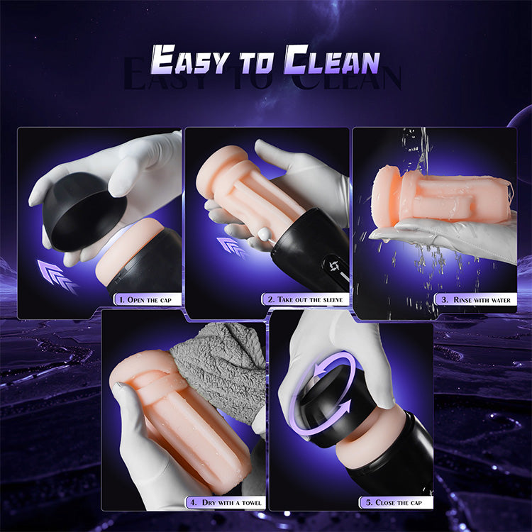 자동 남성 자위기구 – 4가지 흡입 모드, 9가지 진동, LED 디스플레이