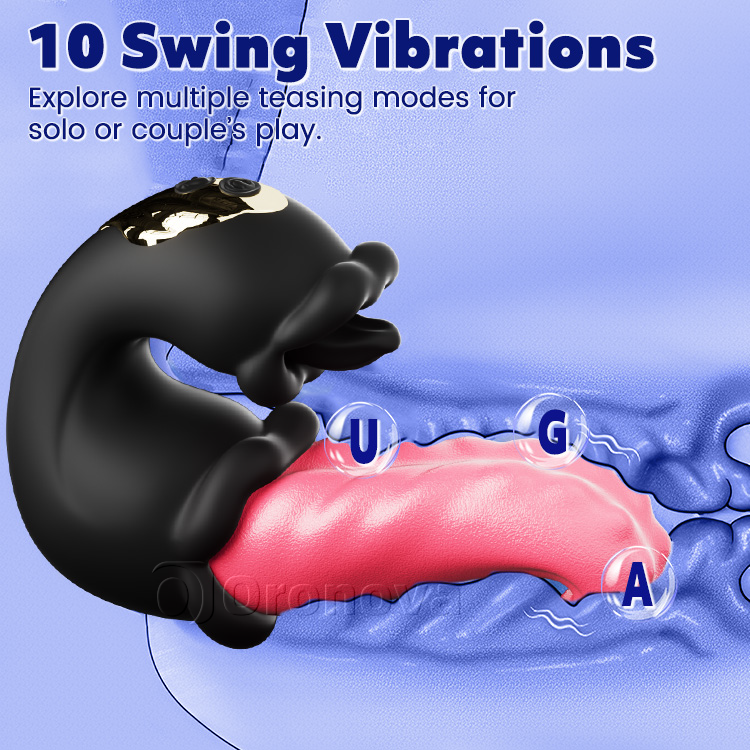 듀얼 로즈 바이브레이터 with Thrusting Shaft and Licking Tongue