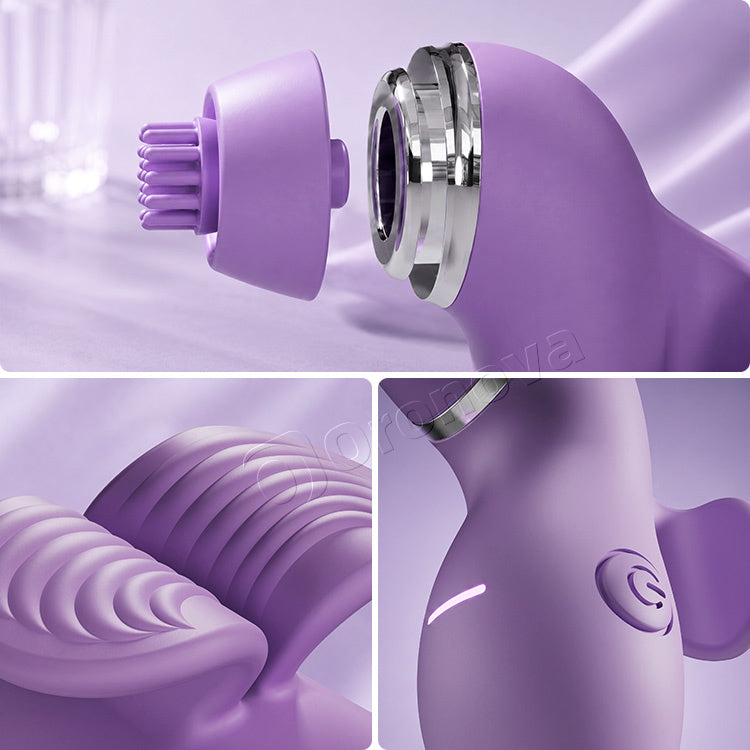 4-in-1 Multi-Function Vibrator | Flapping, Licking, Brushing & Suction Pleasure