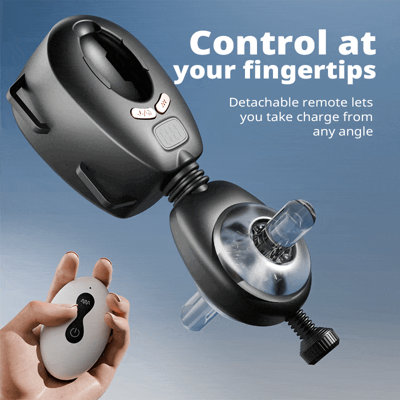 Wearable masturbator, adjustable tightness, remote control