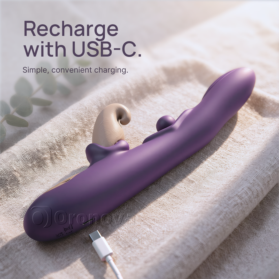 3-in-1 Flexible Vibrator – Rotating Ball, Tapping & Multi-Mode Vibration