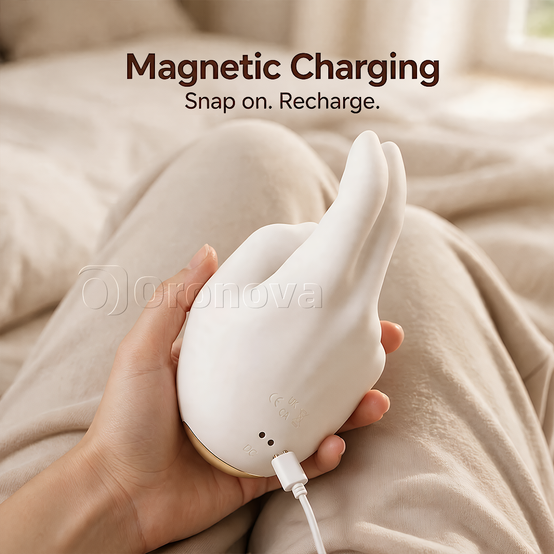 Hand-Shaped Warming Vibrator–10 Vibration Modes,10Tapping Patterns & Dual-Finger Stimulation