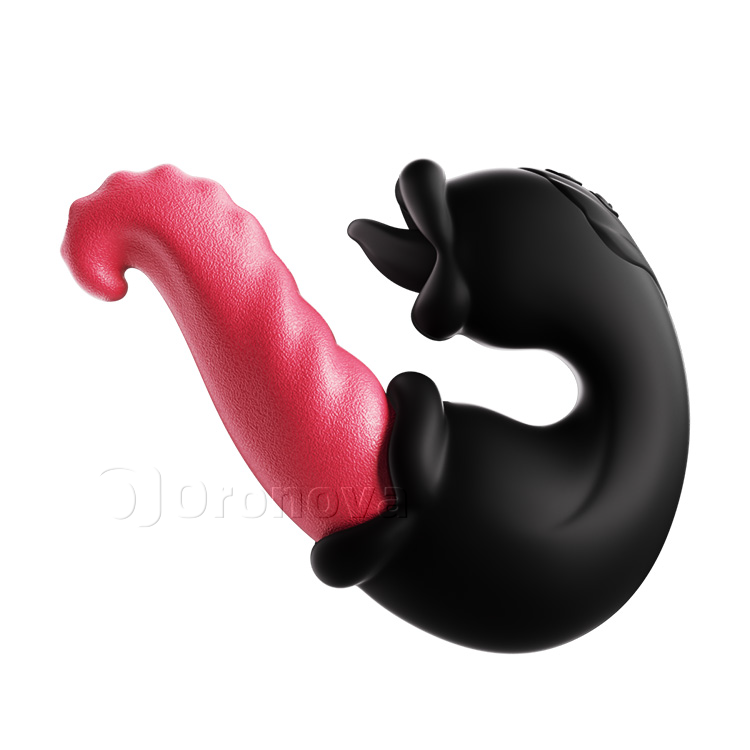 듀얼 로즈 바이브레이터 with Thrusting Shaft and Licking Tongue