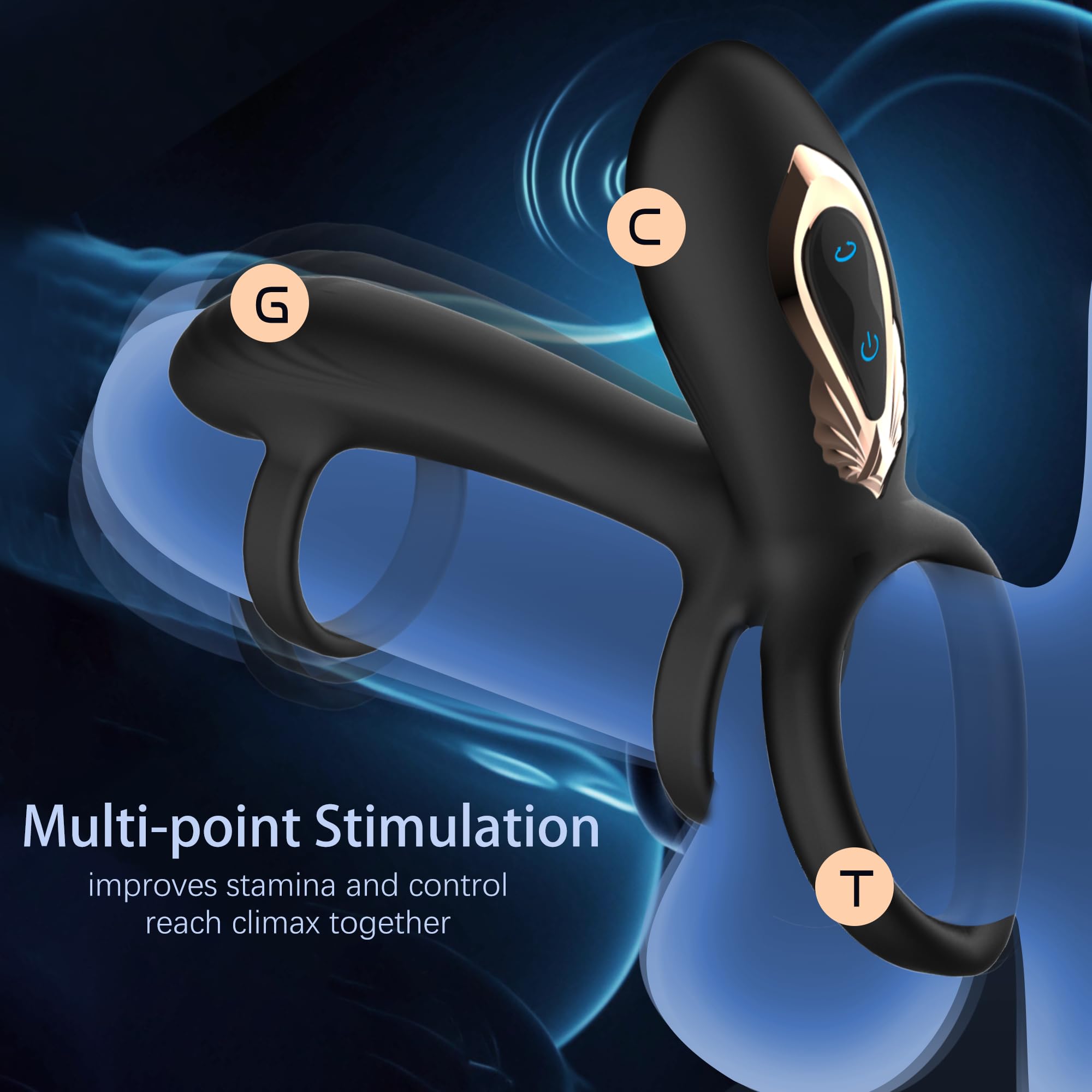 360° Twist Cock Ring – Penis & Testicle Stimulation, 10 Vibration Modes