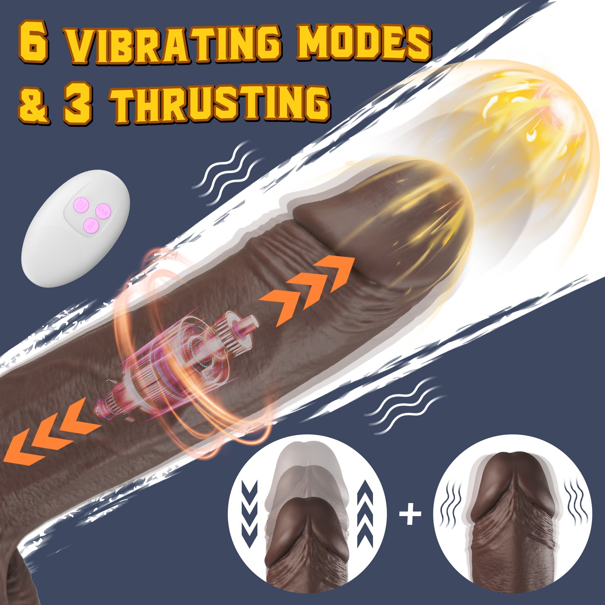 8 Inch 21cm Lifelike Realistic Vibrating Dildo for Ultimate Pleasure