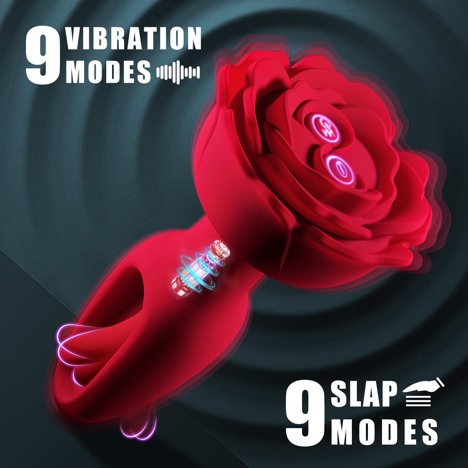 Rosebud Anal Vibrator - Flapping & Remote Controlled