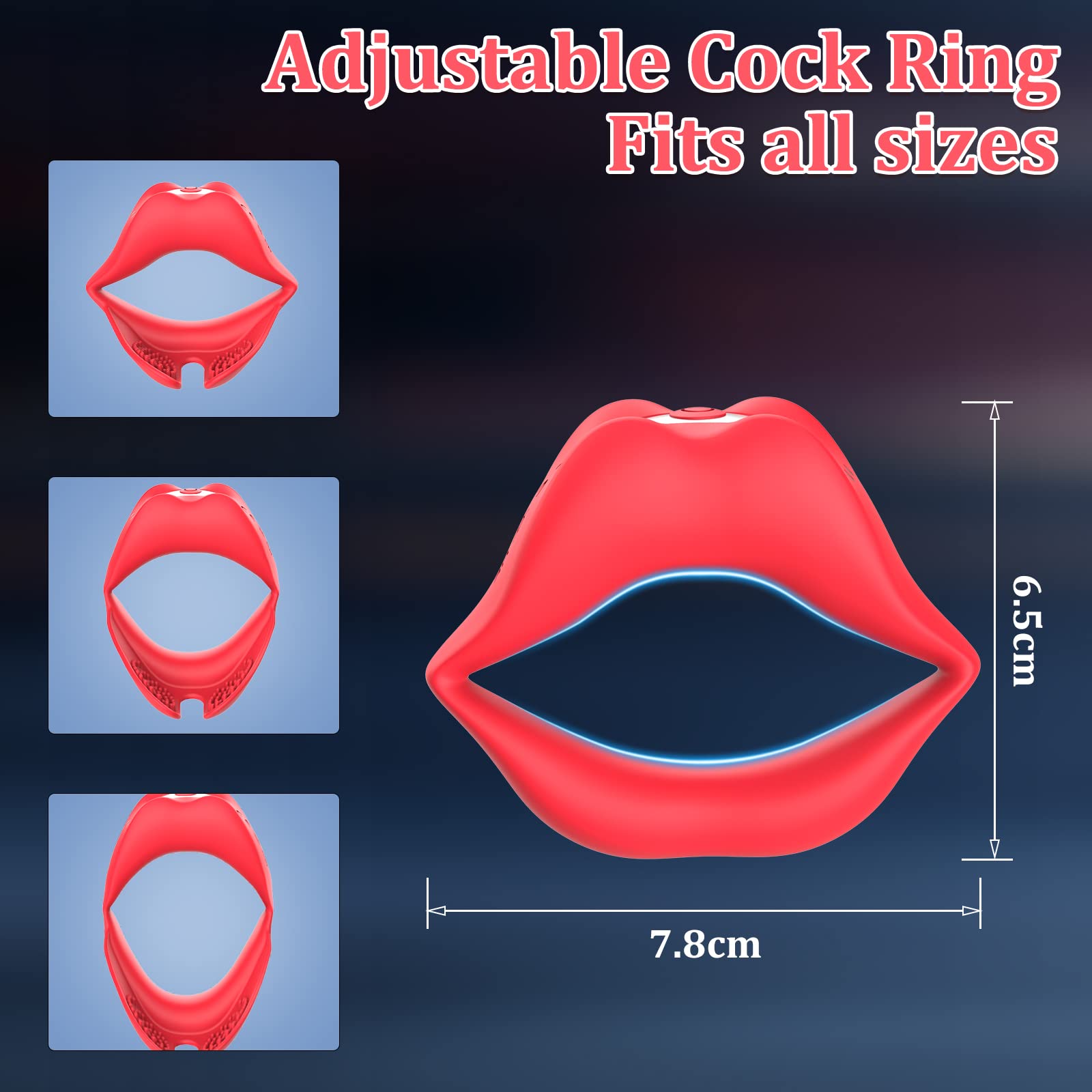 Adjustable Cock Ring - Vibrations & Soft Silicone