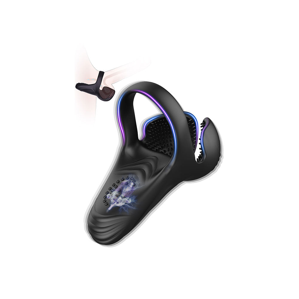 Vibrating Cock Ring for Penis, Balls & Perineum Stimulation