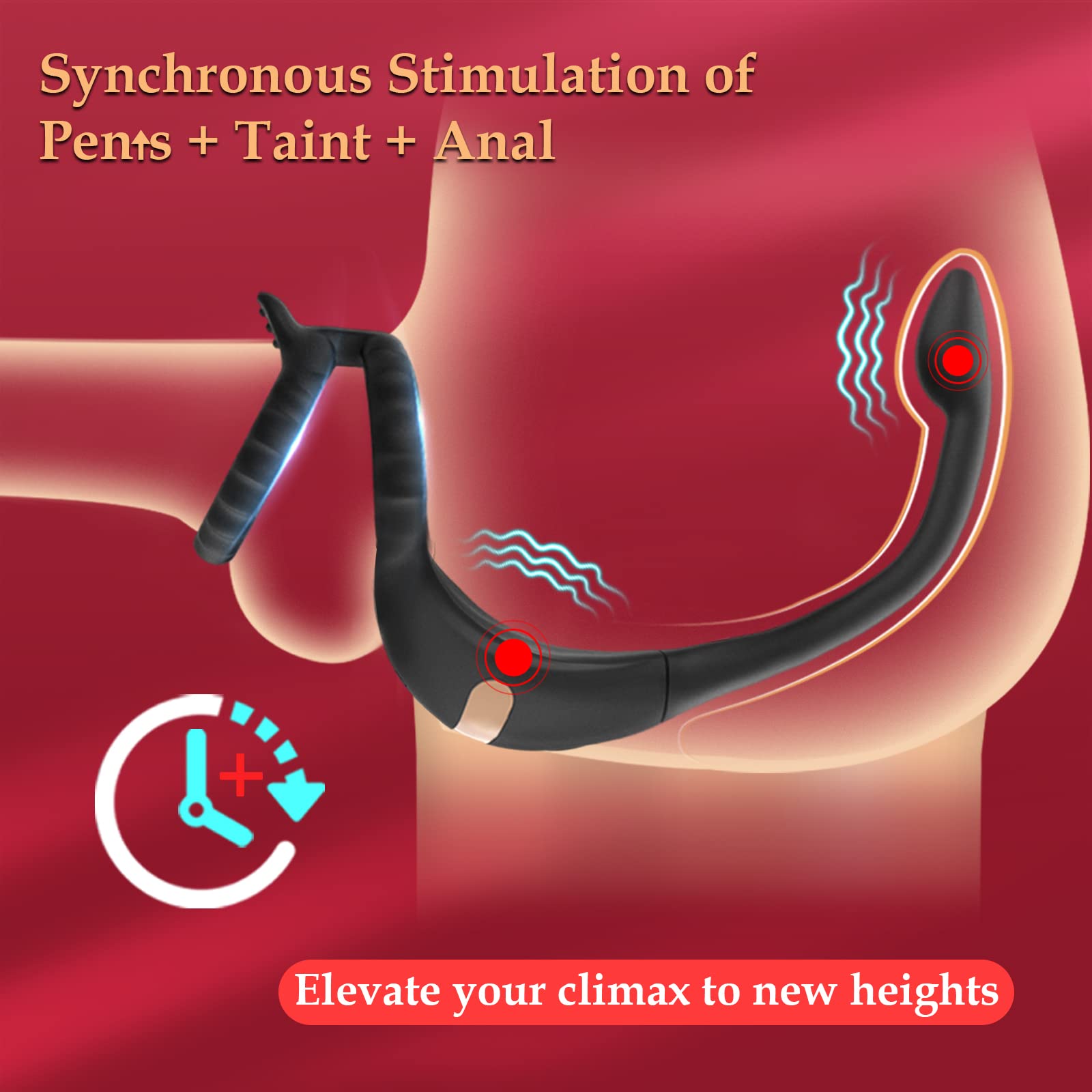 Double Delight Vibrating Penis Ring for Dual Sensations