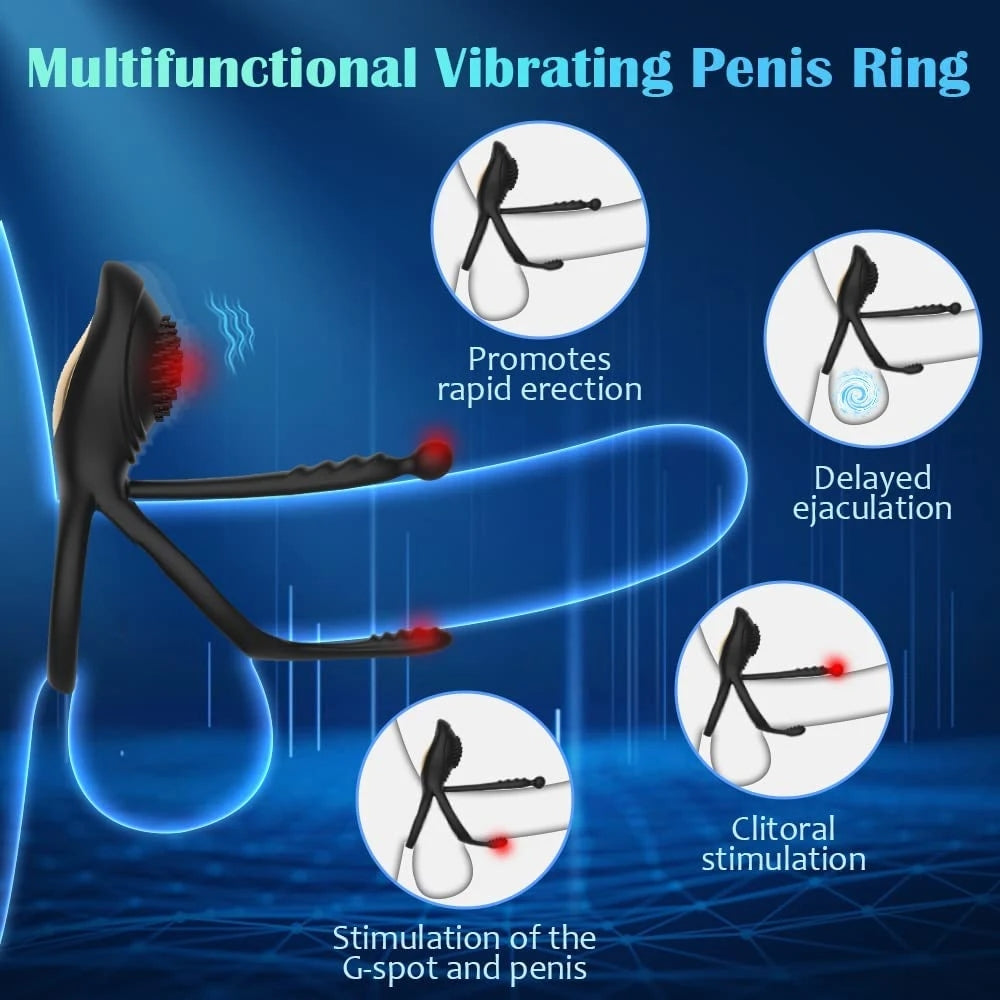 2-in-1 Vibrating Cock Ring with Clitoral Stimulation
